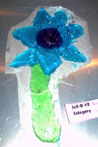 blue Jell-O flower