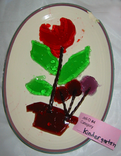 flowers in jell-O