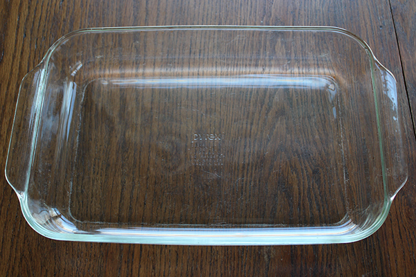 clean 9x13 glass pan