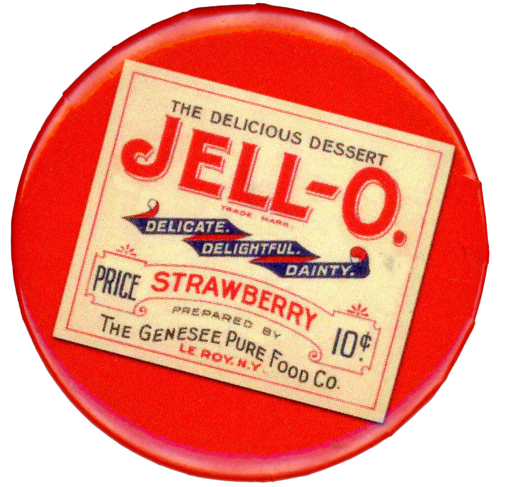 Pin showing old Jell-O box